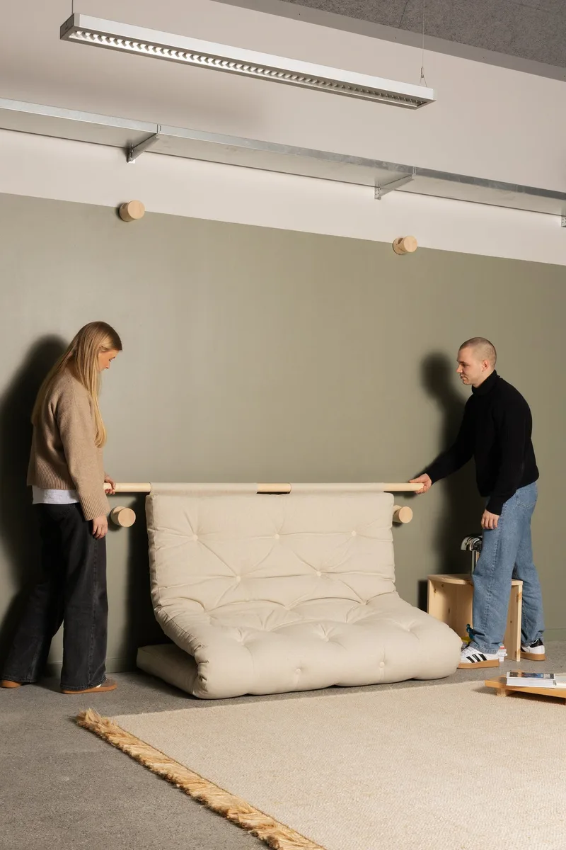 HOOKED RAW 135 X 200 W. BRAVO MATTRESS MELLOW BROWN by Karup Design – interior photo 14 of 18