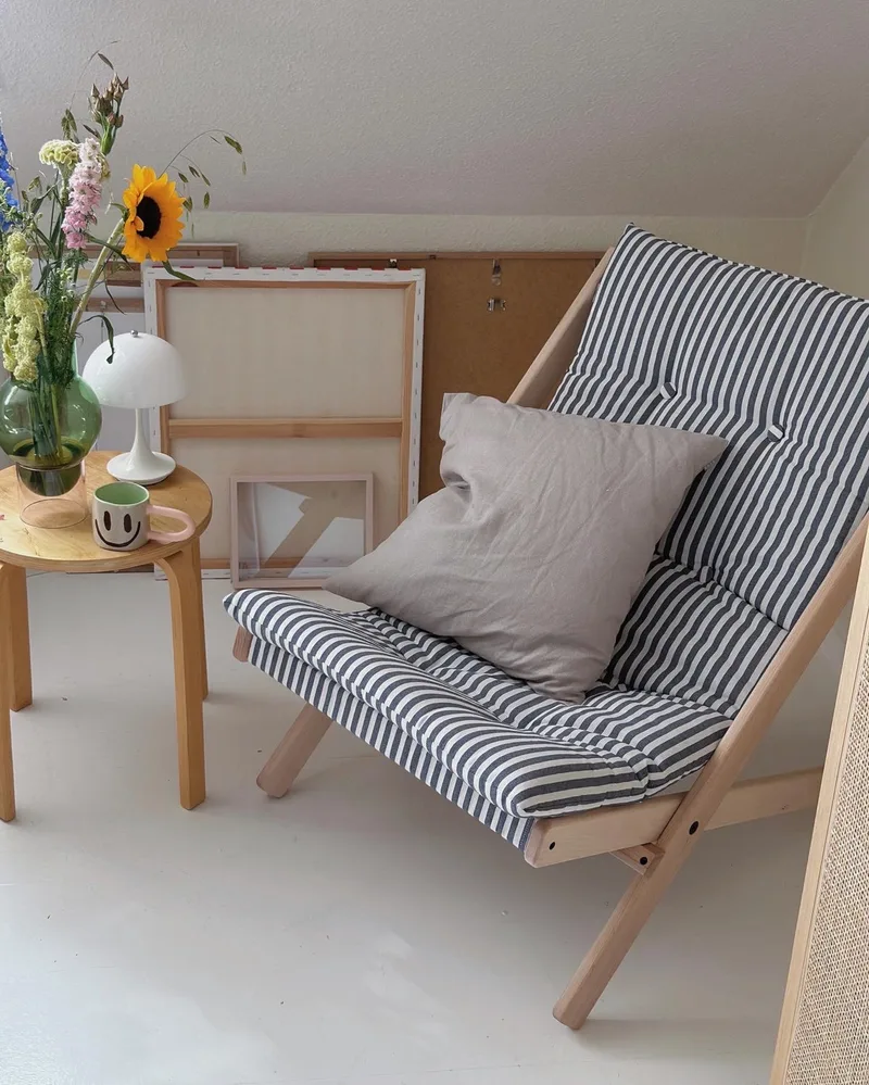 BOOGIE RAW BEECH W. BOOGIE MATTRESS BEACH BLUE van Karup Design – sfeerfoto 6 van 12