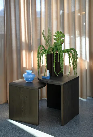 COMBINE SIDE TABLES SET CLEAR LACQUERED by Karup Design – interior photo 5 of 10