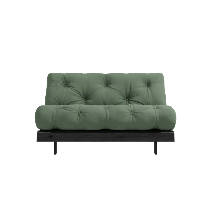 ROOTS BLACK NIGHT LACQUERED 140 X 200 W. ROOTS MATTRESS OLIVE GREEN by Karup Design – product photo 5 of 8