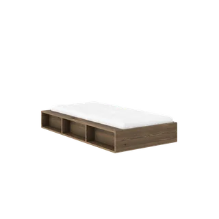 ZIGGY BED CAROB BROWN LACQUERED 90 X 200 van Karup Design – productfoto 1 van 7