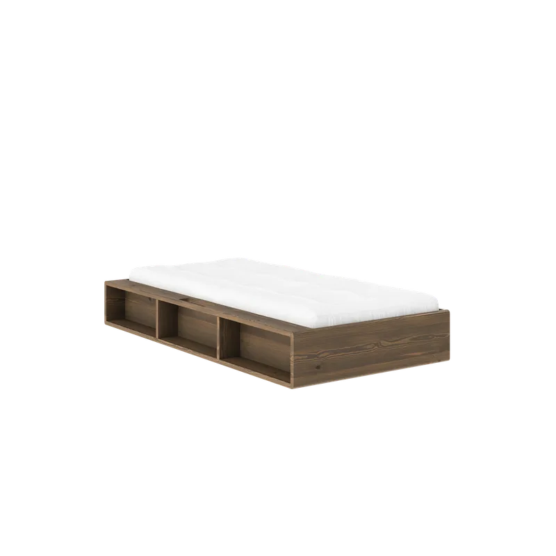 ZIGGY BED CAROB BROWN LACQUERED 90 X 200 van Karup Design – productfoto 1 van 7