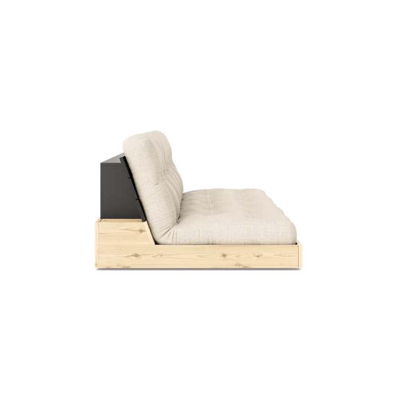 BASE BLACK NIGHT LACQUERED W. 5-LAYER MIXED MATTRESS LINEN von Karup Design – Produktfoto 2 von 17