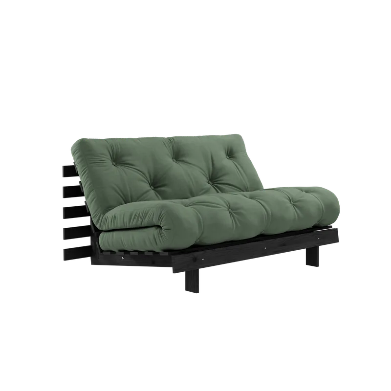 ROOTS BLACK NIGHT LACQUERED 140 X 200 W. ROOTS MATTRESS OLIVE GREEN by Karup Design – product photo 8 of 8
