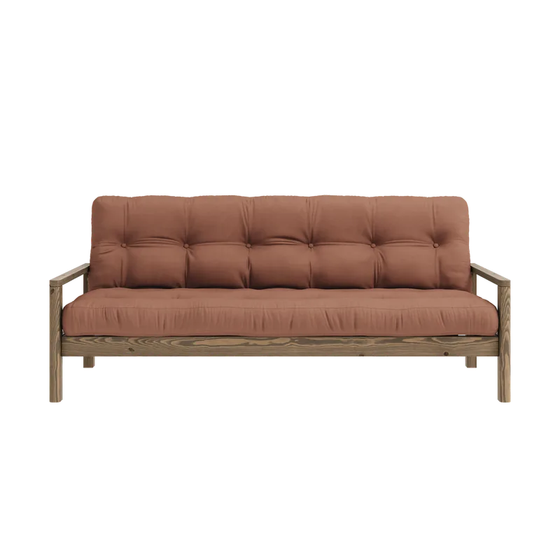 KNOB CAROB BROWN W. 5-LAYER MIXED MATTRESS CLAY BROWN van Karup Design – productfoto 3 van 17