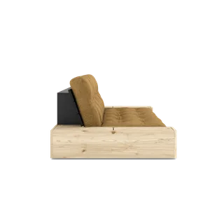 BASE BLACK NIGHT LACQUERED W. 2 SIDEBOXES CLEAR W. 5-LAYER MIXED MATTRESS GOLDEN OCHRE by Karup Design – product photo 15 of 16