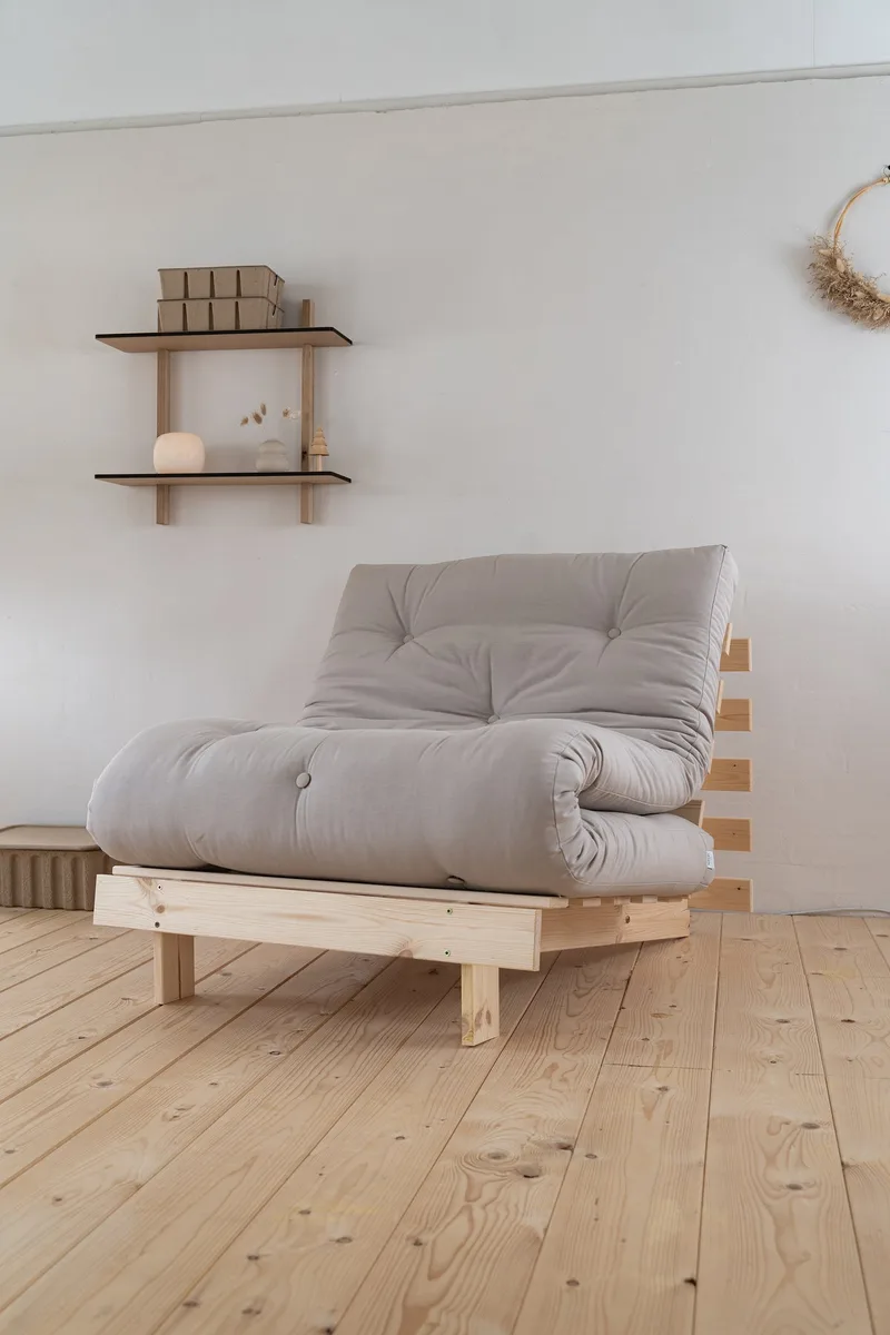 ROOTS RAW 90 X 200 W. ROOTS MATTRESS WHEAT BEIGE van Karup Design – sfeerfoto 5 van 8