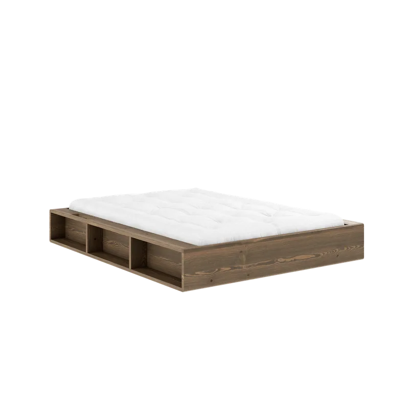 ZIGGY BED CAROB BROWN LACQUERED 140 X 200 van Karup Design – productfoto 1 van 10