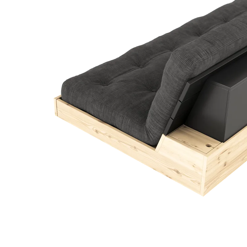 BASE BLACK NIGHT LACQUERED W. 5-LAYER MIXED MATTRESS LINEN von Karup Design – Produktfoto 3 von 17