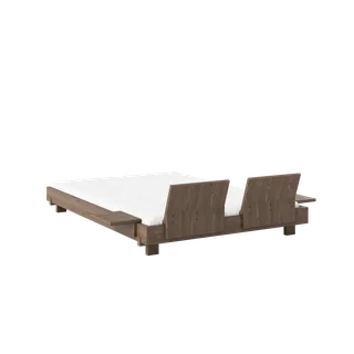 SOCIAL BED CAROB BROWN 140 X 200 W. 2 PCS BACK RESTS AND 2 PCS SIDE TABLES by Karup Design – product photo 2 of 17