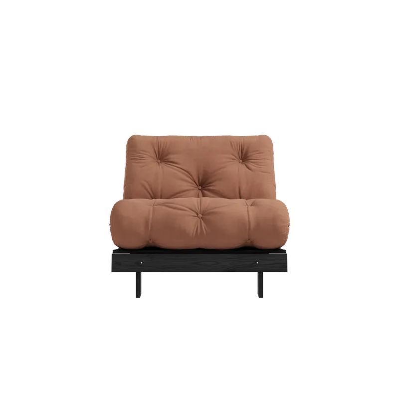 ROOTS BLACK NIGHT LACQUERED 90 X 200 W. ROOTS MATTRESS CLAY BROWN by Karup Design – product photo 4 of 5