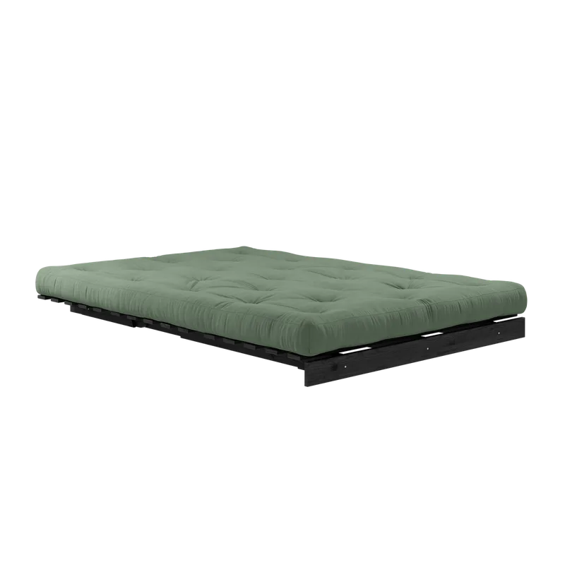 ROOTS BLACK NIGHT LACQUERED 140 X 200 W. ROOTS MATTRESS OLIVE GREEN by Karup Design – product photo 2 of 8
