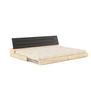 BASE BLACK NIGHT LACQUERED W. 5-LAYER MIXED MATTRESS LINEN von Karup Design – Produktfoto 1 von 17