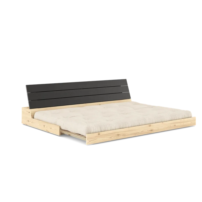 BASE BLACK NIGHT LACQUERED W. 5-LAYER MIXED MATTRESS LINEN von Karup Design – Produktfoto 1 von 17