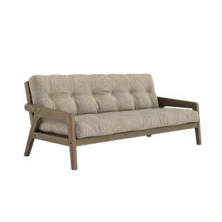 GRAB CAROB BROWN LACQUERED W. 5-LAYER MIXED MATTRESS WARM SAND van Karup Design – productfoto 10 van 10