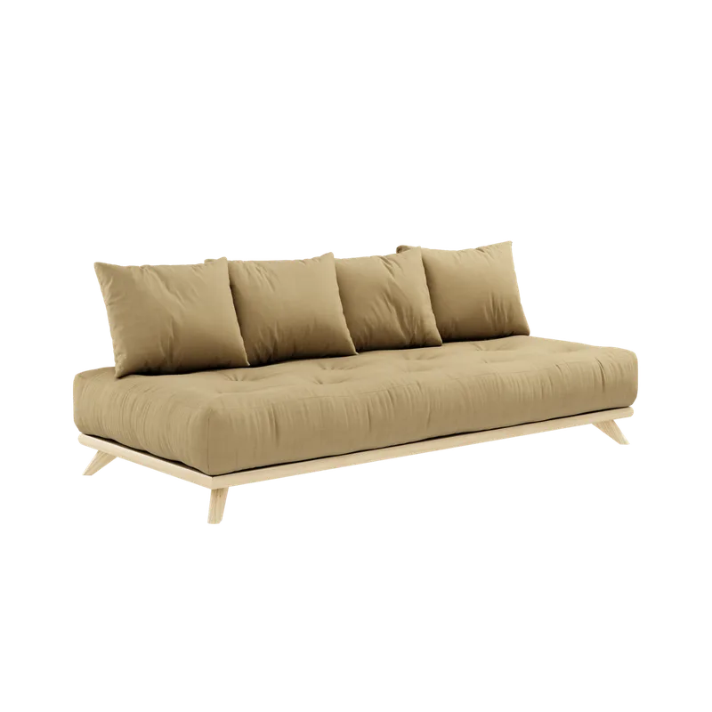 SENZA DAYBED CLEAR LACQUERED W. SENZA DAYBED MATTRESS SET WHEAT BEIGE van Karup Design – productfoto 8 van 8