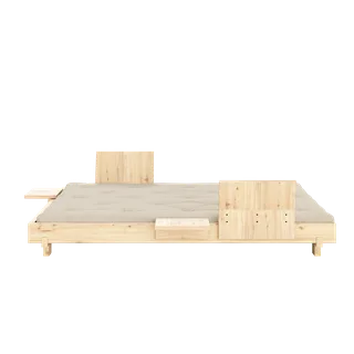 SOCIAL SOFA BED CLEAR LAC 140 X 200 W. 2 PCS BACK RESTS AND 2 PCS SIDE TABLES W. FRESH MATTRESS BEIGE by Karup Design – product photo 5 of 20