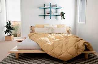 PEEK BED CLEAR LACQUERED 140 X 200 W. 2 BED LAMPS by Karup Design – interior photo 12 of 13