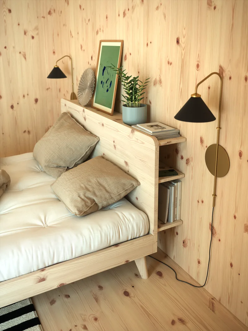 RETREAT BED CAROB BROWN 140 X 200 van Karup Design – sfeerfoto 6 van 12