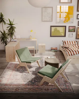 SWAY LOUNGE CHAIR RAW W. PEBBLE BEIGE MATTRESS by Karup Design – interior photo 12 of 13