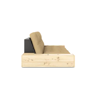 BASE BLACK NIGHT LACQUERED W. 2 SIDEBOXES CLEAR W. 5-LAYER MIXED MATTRESS WHEAT BEIGE by Karup Design – product photo 2 of 19