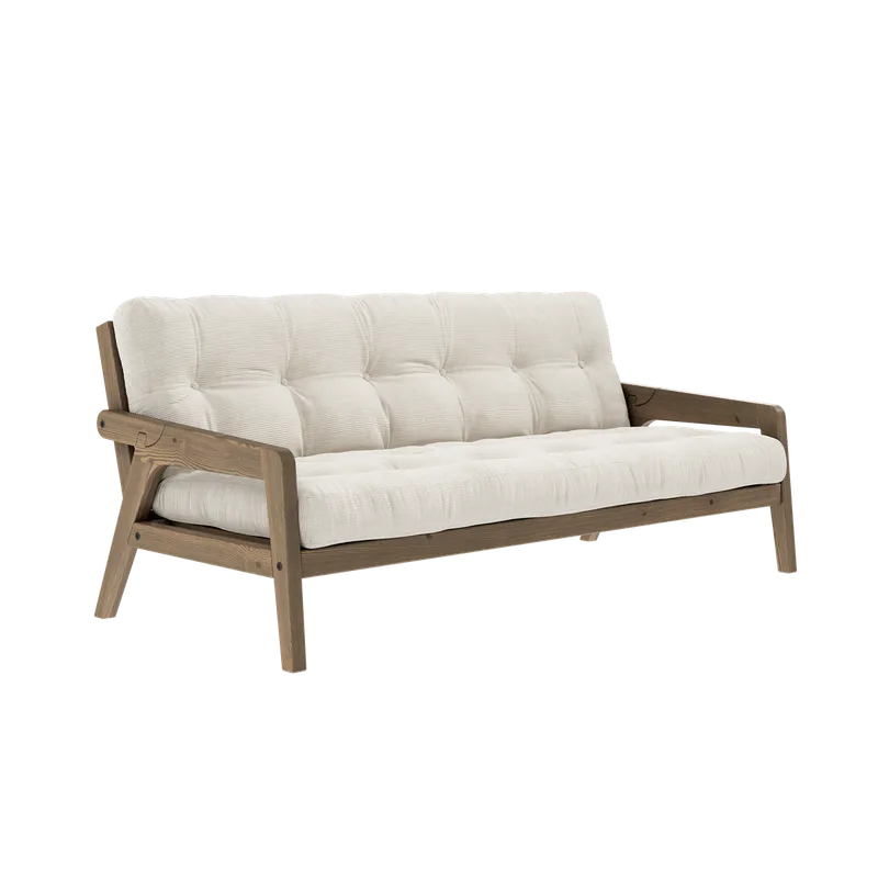 GRAB CAROB BROWN LACQUERED W. 5-LAYER MIXED MATTRESS IVORY by Karup Design – product photo 10 of 10