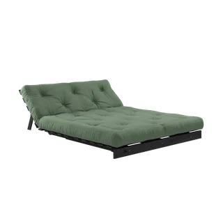 ROOTS BLACK NIGHT LACQUERED 140 X 200 W. ROOTS MATTRESS OLIVE GREEN by Karup Design – product photo 1 of 8