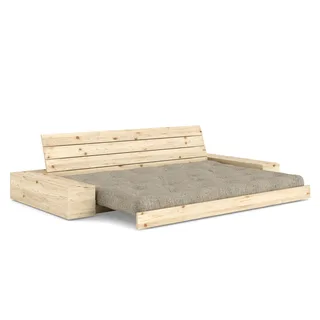BASE CLEAR LACQUERED W. 2 SIDEBOXES CLEAR W. 5-LAYER MIXED MATTRESS WARM SAND von Karup Design – Produktfoto 11 von 16