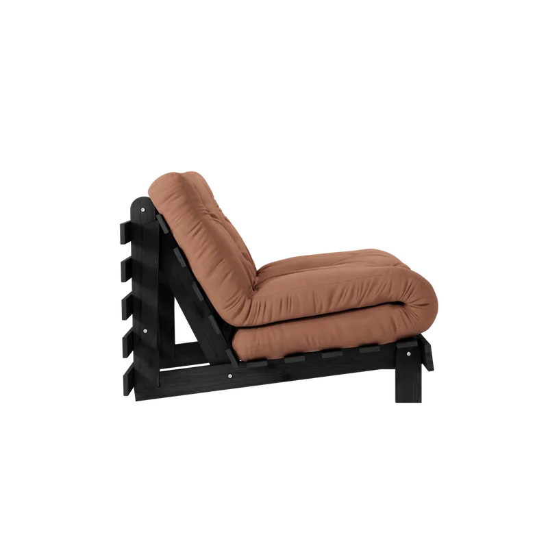 ROOTS BLACK NIGHT LACQUERED 90 X 200 W. ROOTS MATTRESS CLAY BROWN by Karup Design – product photo 3 of 5