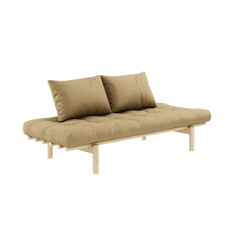 PACE DAYBED CLEAR LACQUERED W. 4-LAYER MIXED MATTRESS WHEAT BEIGE de Karup Design – photo du produit 10 sur 10