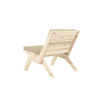 SWAY LOUNGE CHAIR RAW W. PEBBLE BEIGE MATTRESS by Karup Design – product photo 1 of 13