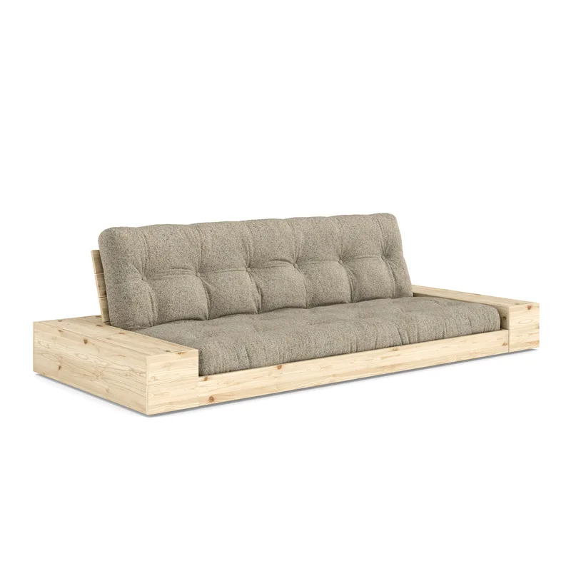 BASE CLEAR LACQUERED W. 2 SIDEBOXES CLEAR W. 5-LAYER MIXED MATTRESS WARM SAND von Karup Design – Produktfoto 16 von 16