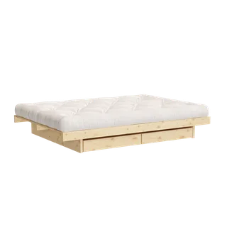 KANSO BED RAW 140 X 200 W. 2 PCS BED ROLLERS RAW by Karup Design – product photo 1 of 10