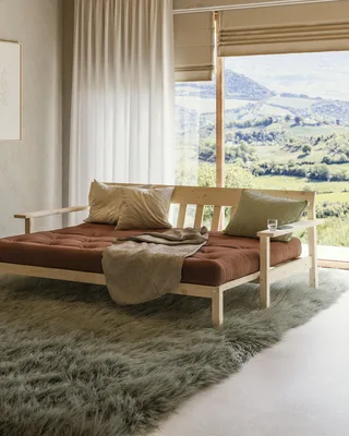 UNWIND CLEAR LACQUERED W. 5-LAYER MIXED MATTRESS LINEN de Karup Design – photo d’ambiance 5 sur 10