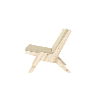 SWAY LOUNGE CHAIR RAW W. PEBBLE BEIGE MATTRESS by Karup Design – product photo 2 of 13