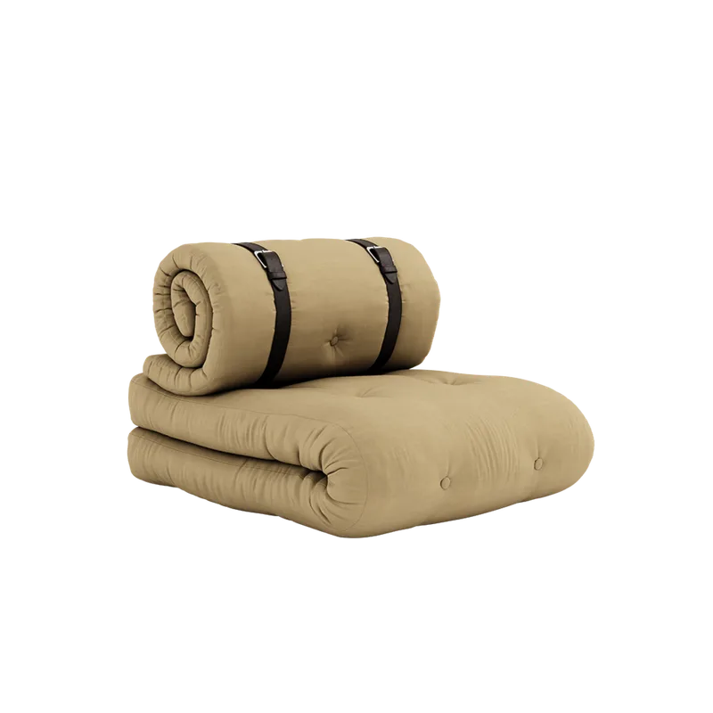 BUCKLE-UP CHAIR WHEAT BEIGE W. 2 BROWN LEATHER BELTS von Karup Design – Produktfoto 14 von 14