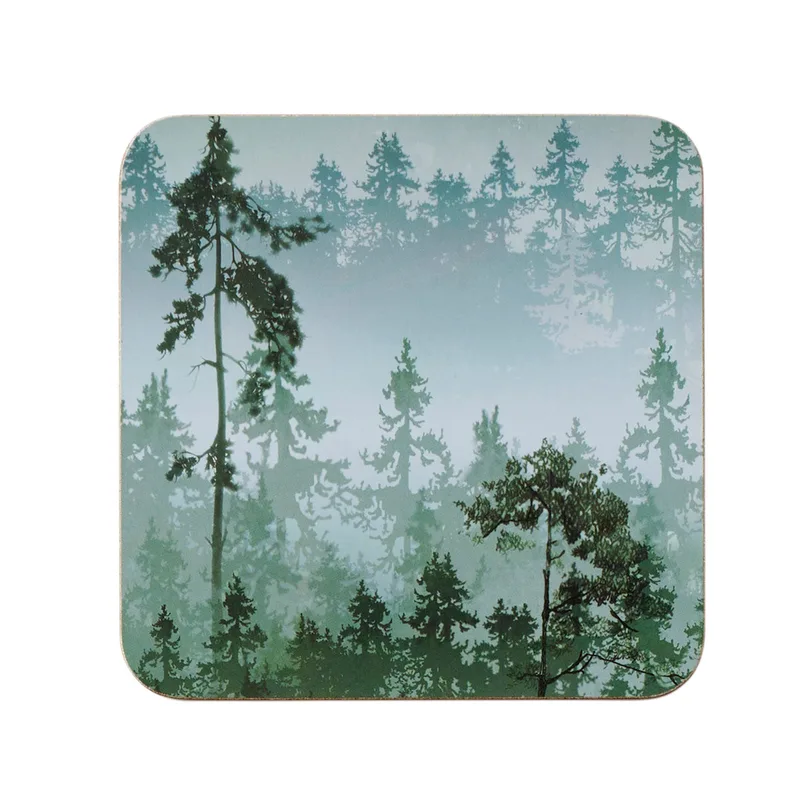 Scandinavia  4-pack glasunderlägg van Klippan Yllefabrik in Green – productfoto