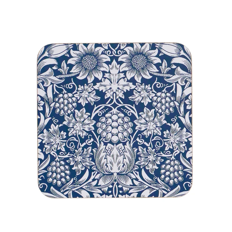 Sunflower  4-pack glasunderlägg de Klippan Yllefabrik en Dark denim – photo du produit
