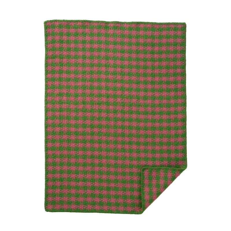 Dogtooth van Klippan Yllefabrik in Grön/rosa – productfoto