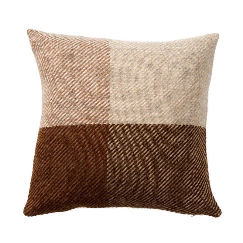 Gotland check kuddfodral de Klippan Yllefabrik en Check beige – photo du produit