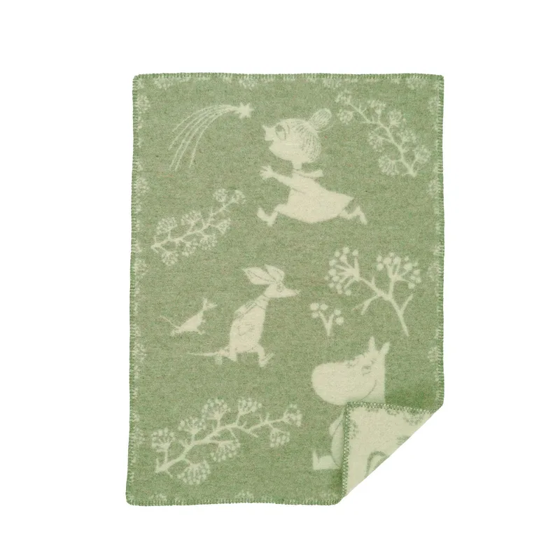 Moomin winterland by Klippan Yllefabrik in Frostgrön – product photo