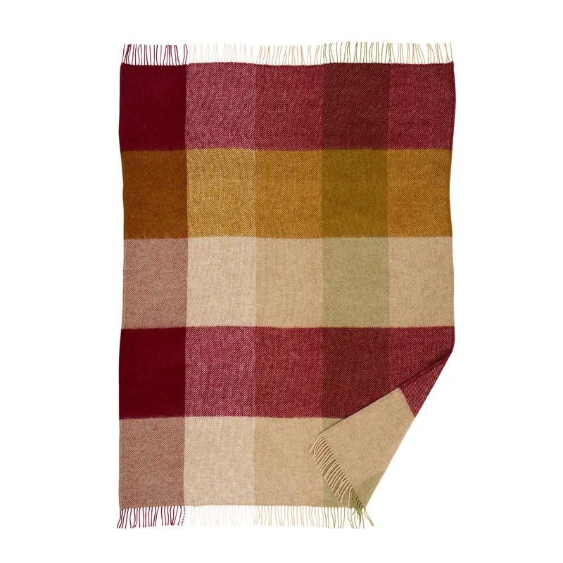 Gotland check by Klippan Yllefabrik in Check burgundy – product photo