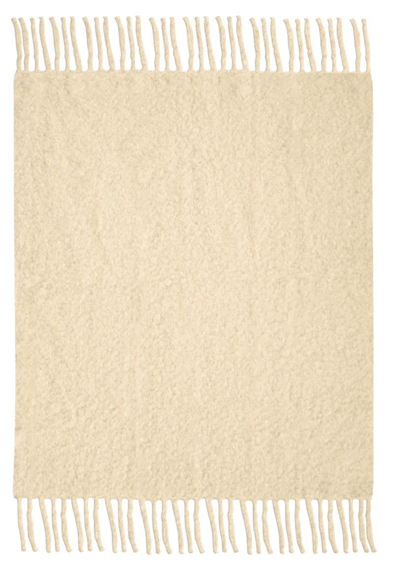 Teklan Chunky Mohair Pläd Pale Banana by LAYERED in 140 × 200 cm – product photo