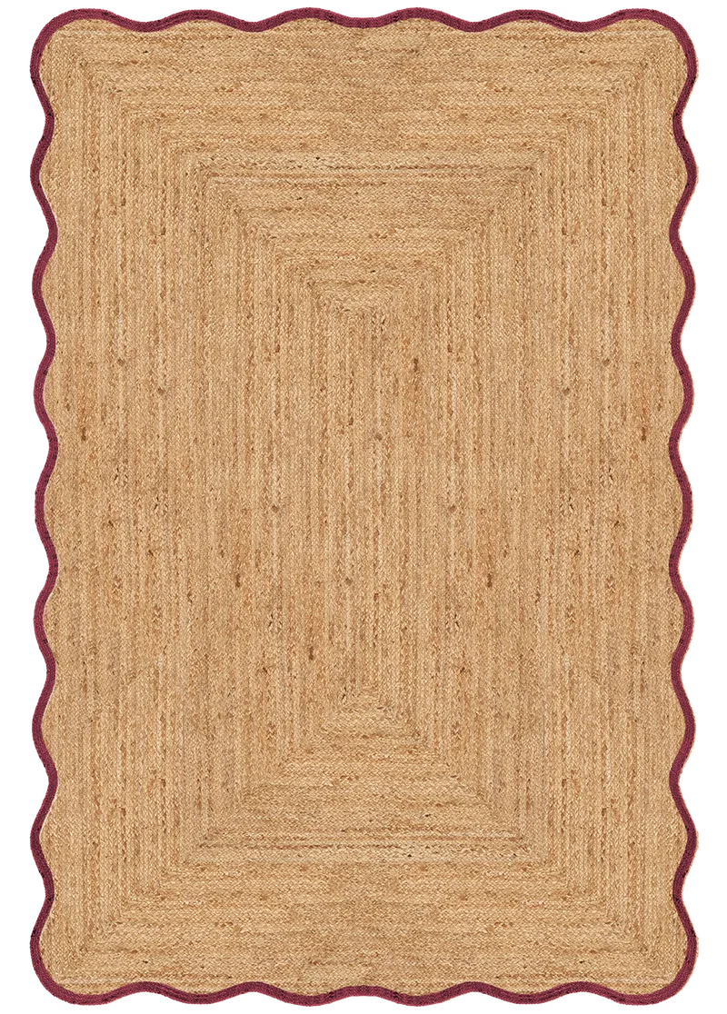 Scallop Jute Burgundy van LAYERED in Måttbeställ – productfoto