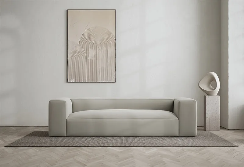 Bulky 2-sits soffa by LAYERED in Linen Look Cold Clay – interior photo