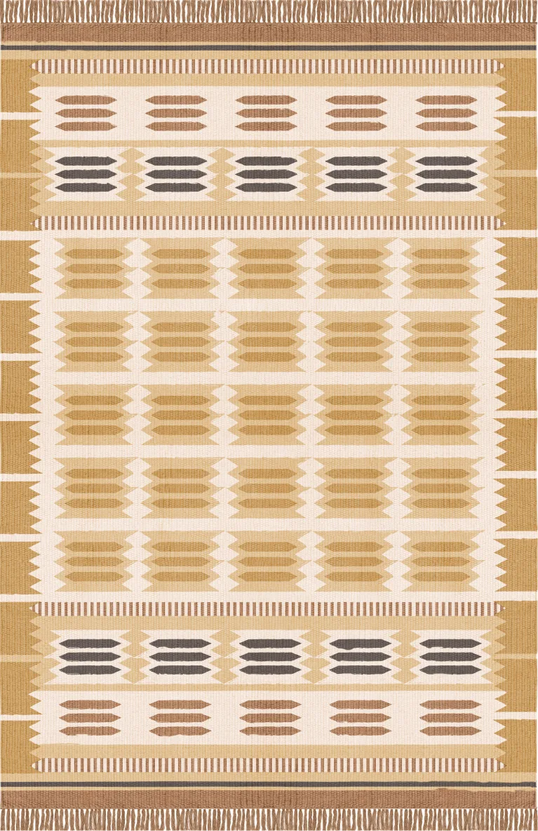 Rollakan Hilma Marigold by LAYERED in 140 × 200 cm – interior photo