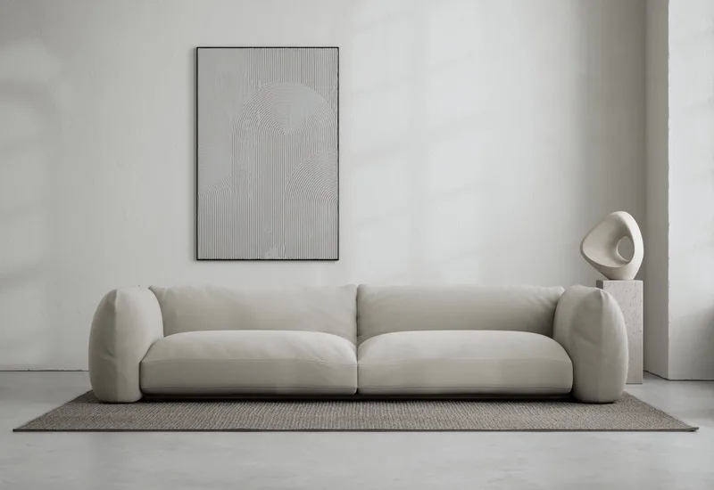 Lotta Agaton 3-sits soffa de LAYERED en Linen Look Cold Clay – photo du produit