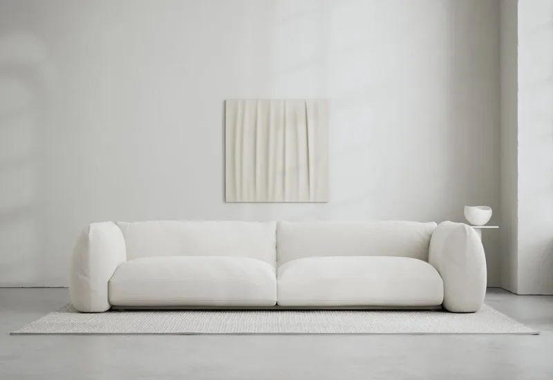 Lotta Agaton 3-sits soffa by LAYERED in Linen Look Bone White – product photo