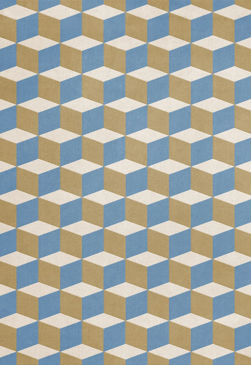 10 Year Collection Illusions Blue Sandstone van LAYERED in 180 × 270 cm – sfeerfoto