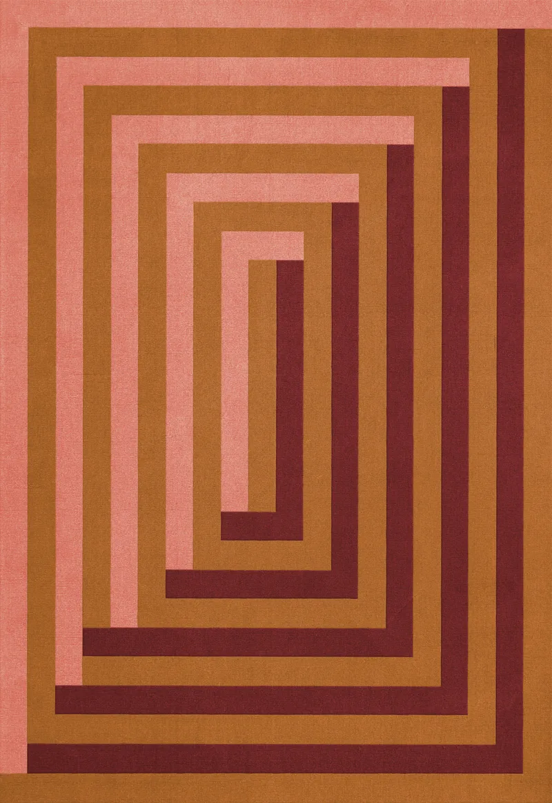 Teklan Labyrinth Coral Pink von LAYERED in Måttbeställ – Ambientefoto